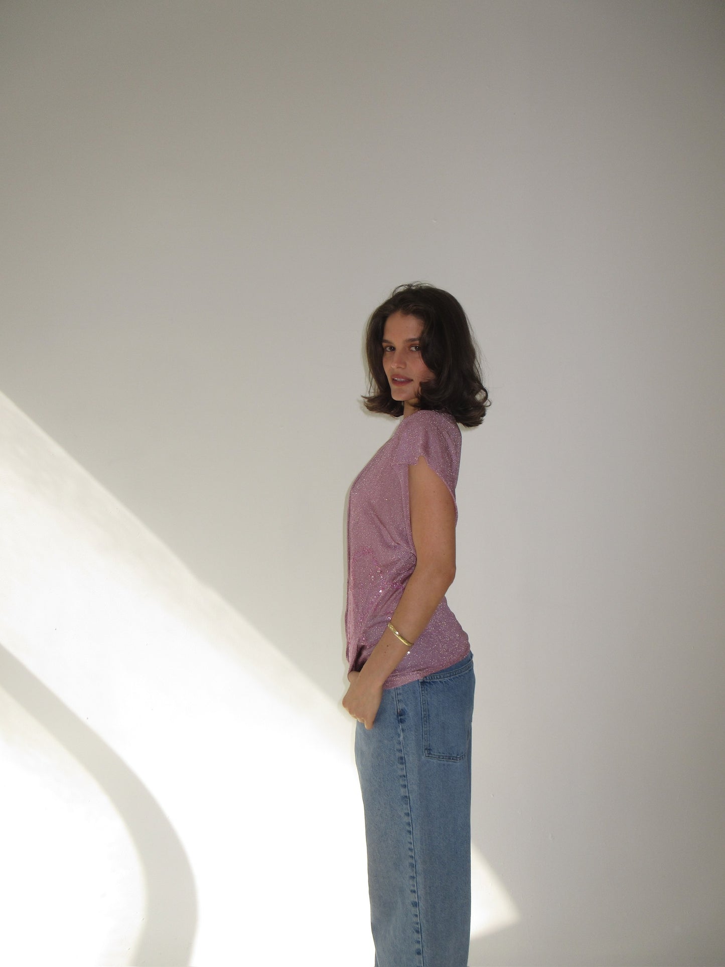 Vintage John Galliano purple sequined top