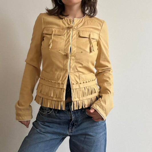 Vintage Roberto Cavalli fringe jacket
