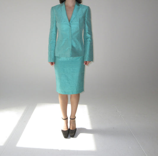 Vintage D&G silk turquoise set