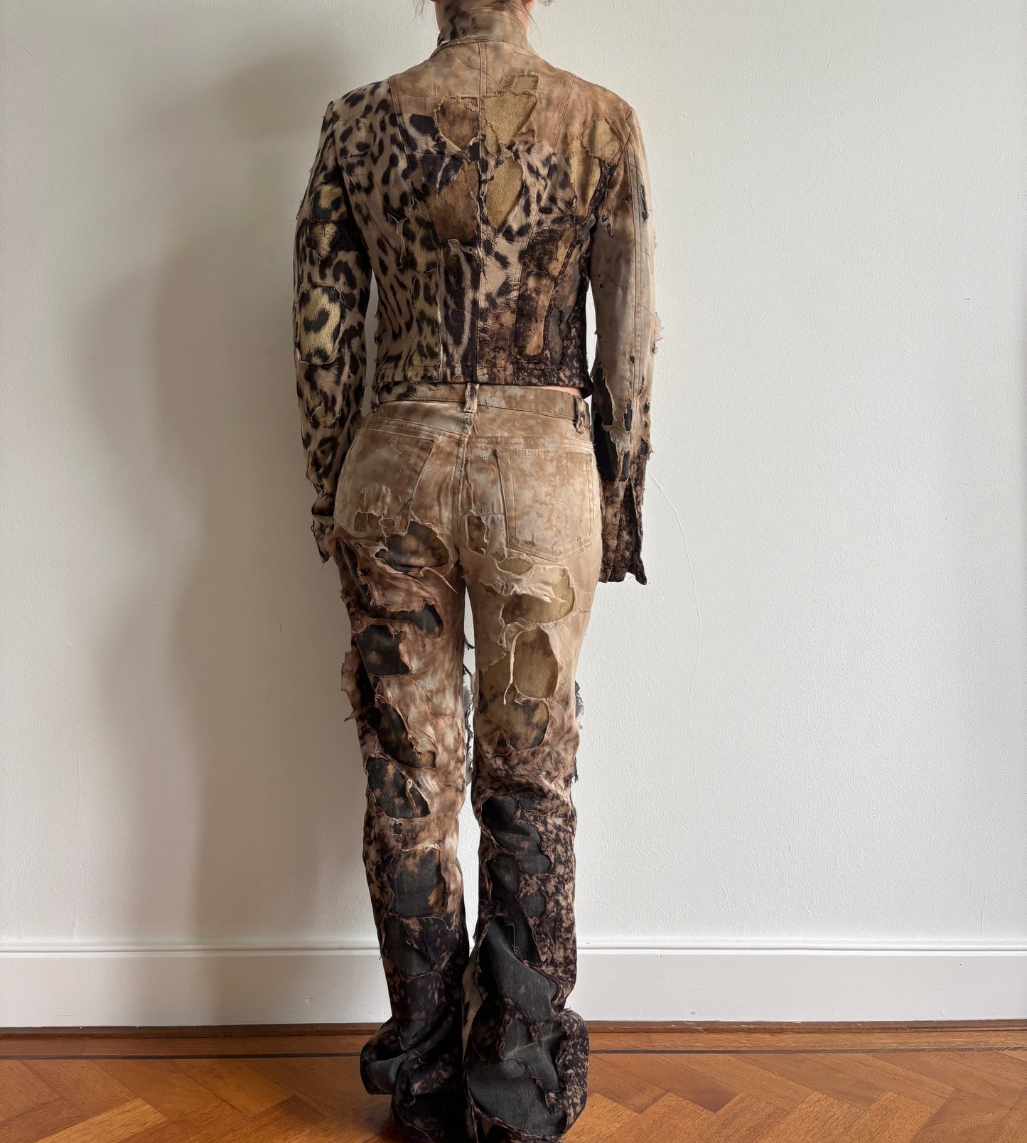 FW2001 Roberto Cavalli Distressed Silk Set