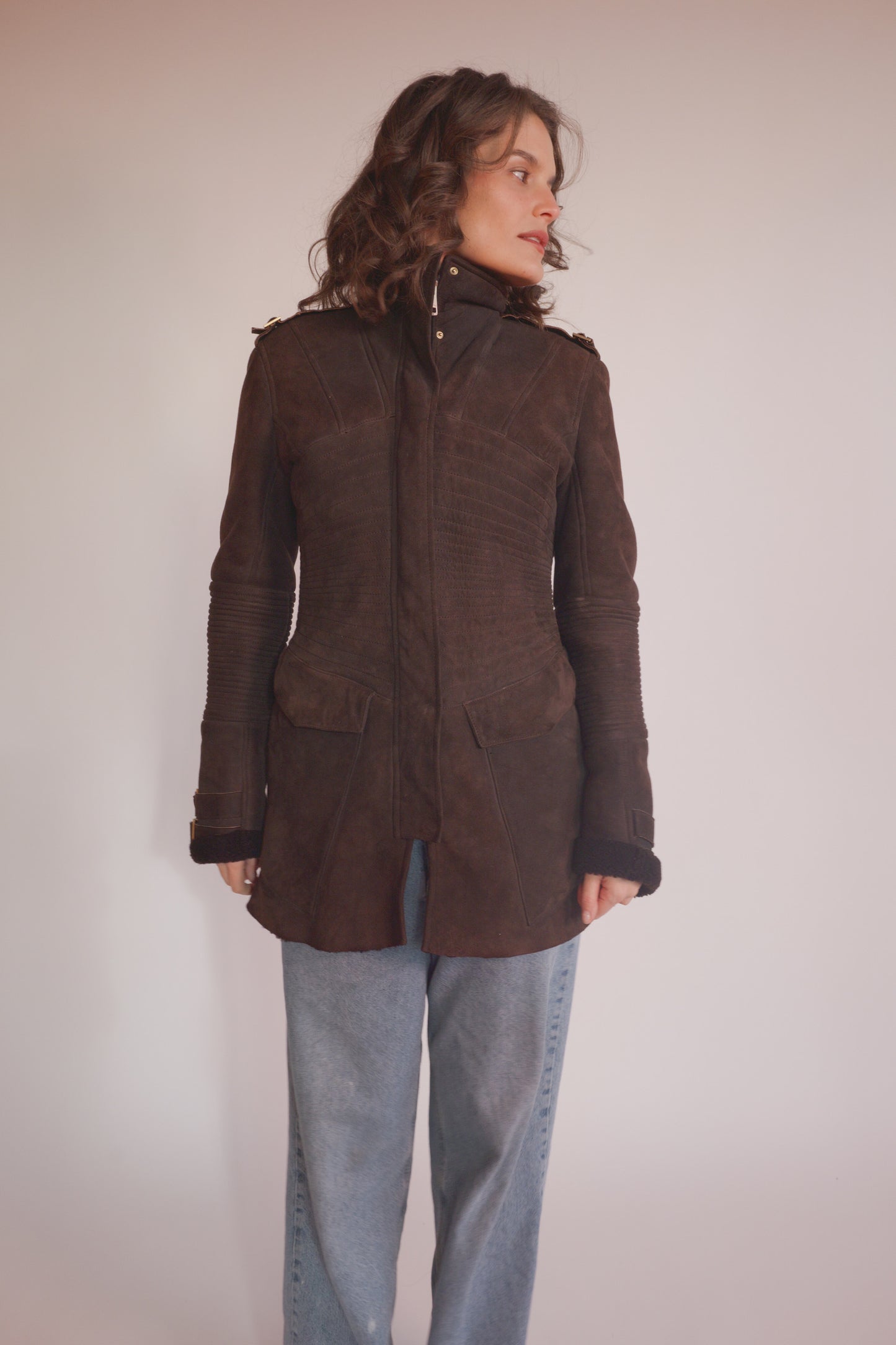 Gucci Suede and Fur Jacket