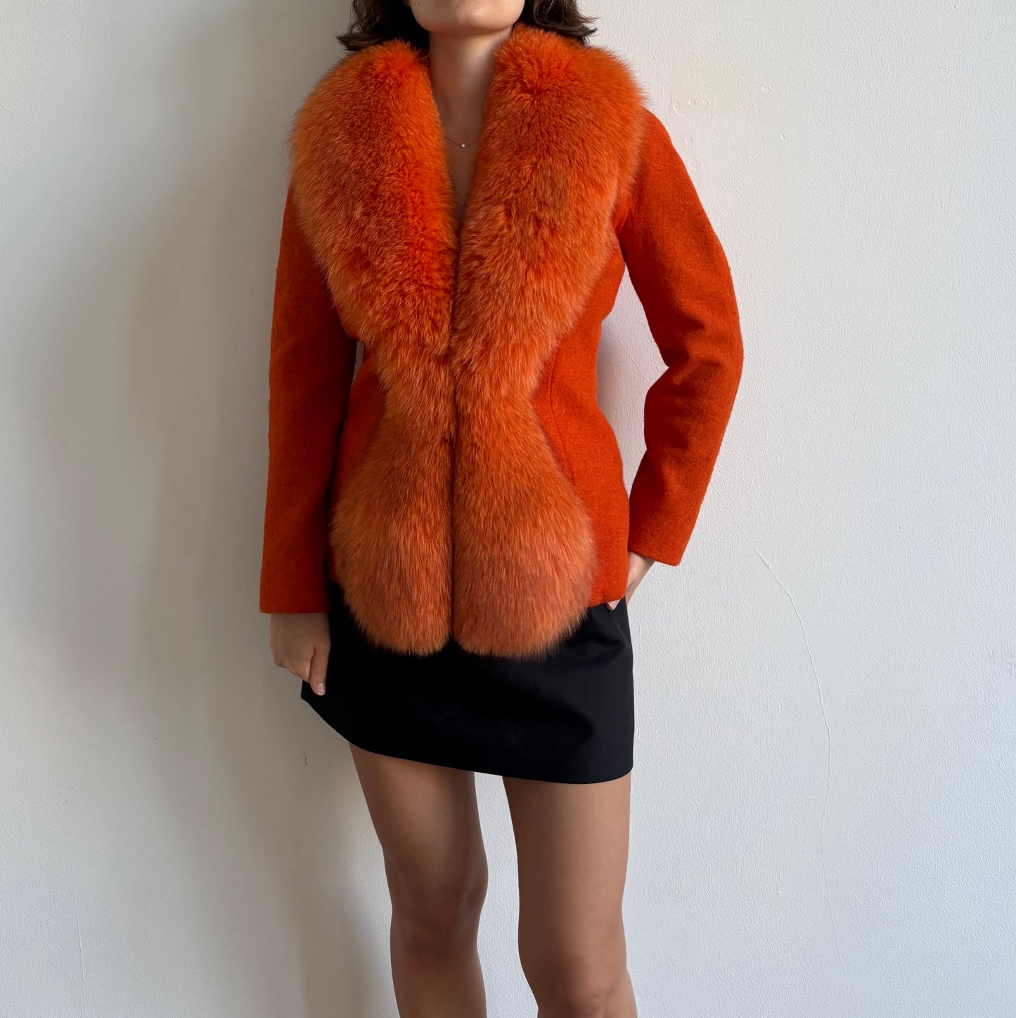 FW1998 Christian Dior by John Galliano orange fox fur jacket