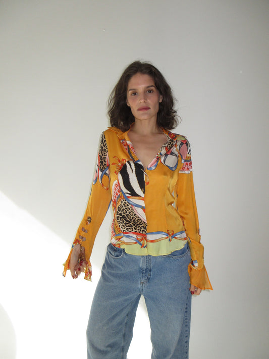 Vintage Roberto Cavalli silk top