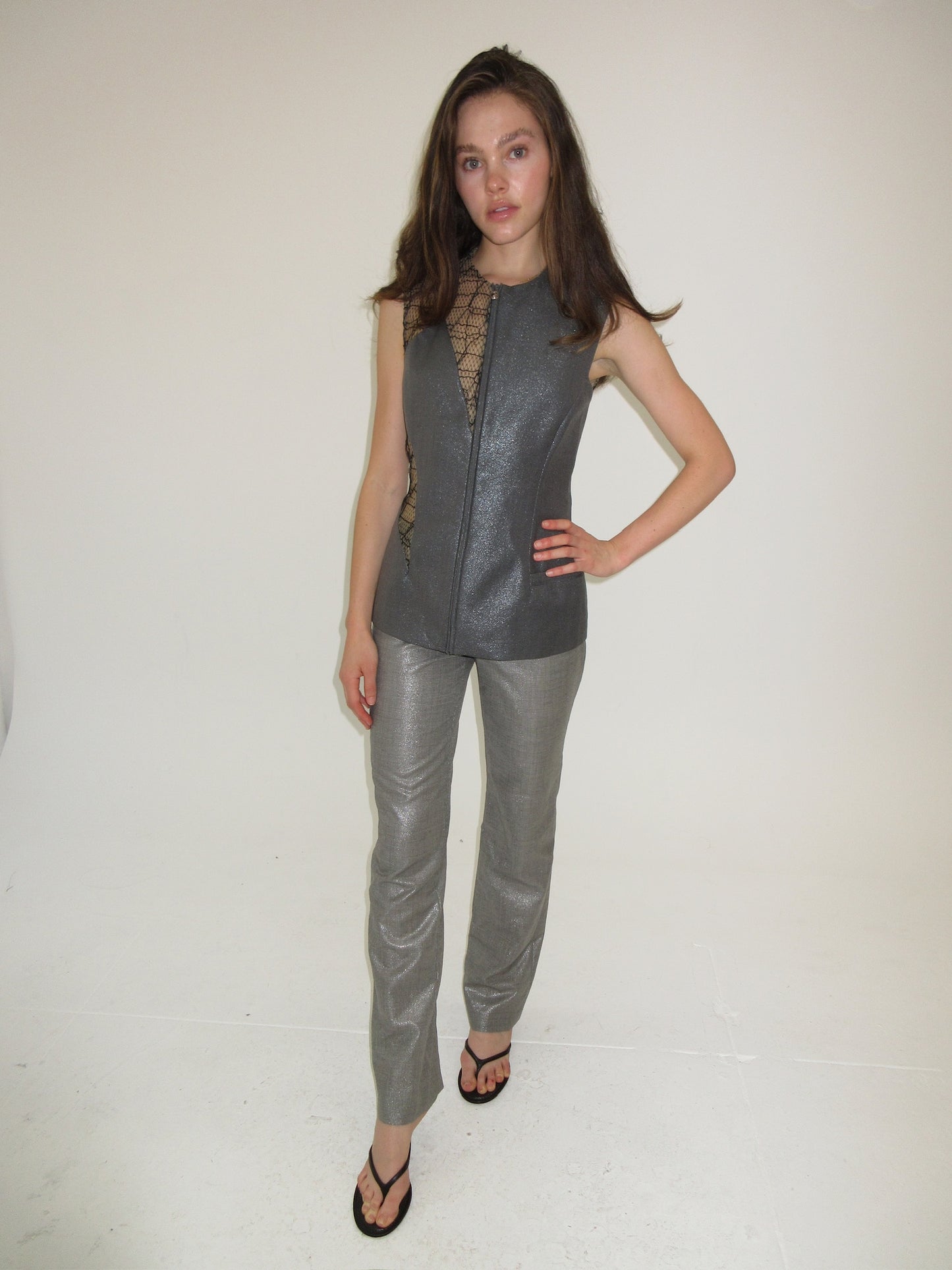 Vintage Versace shimmer pants