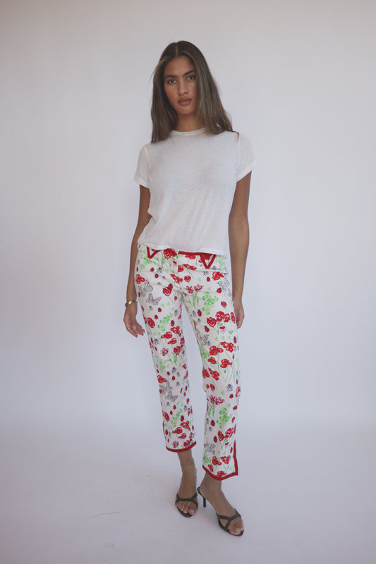 Vintage Versace Lady Bug Printed Pants