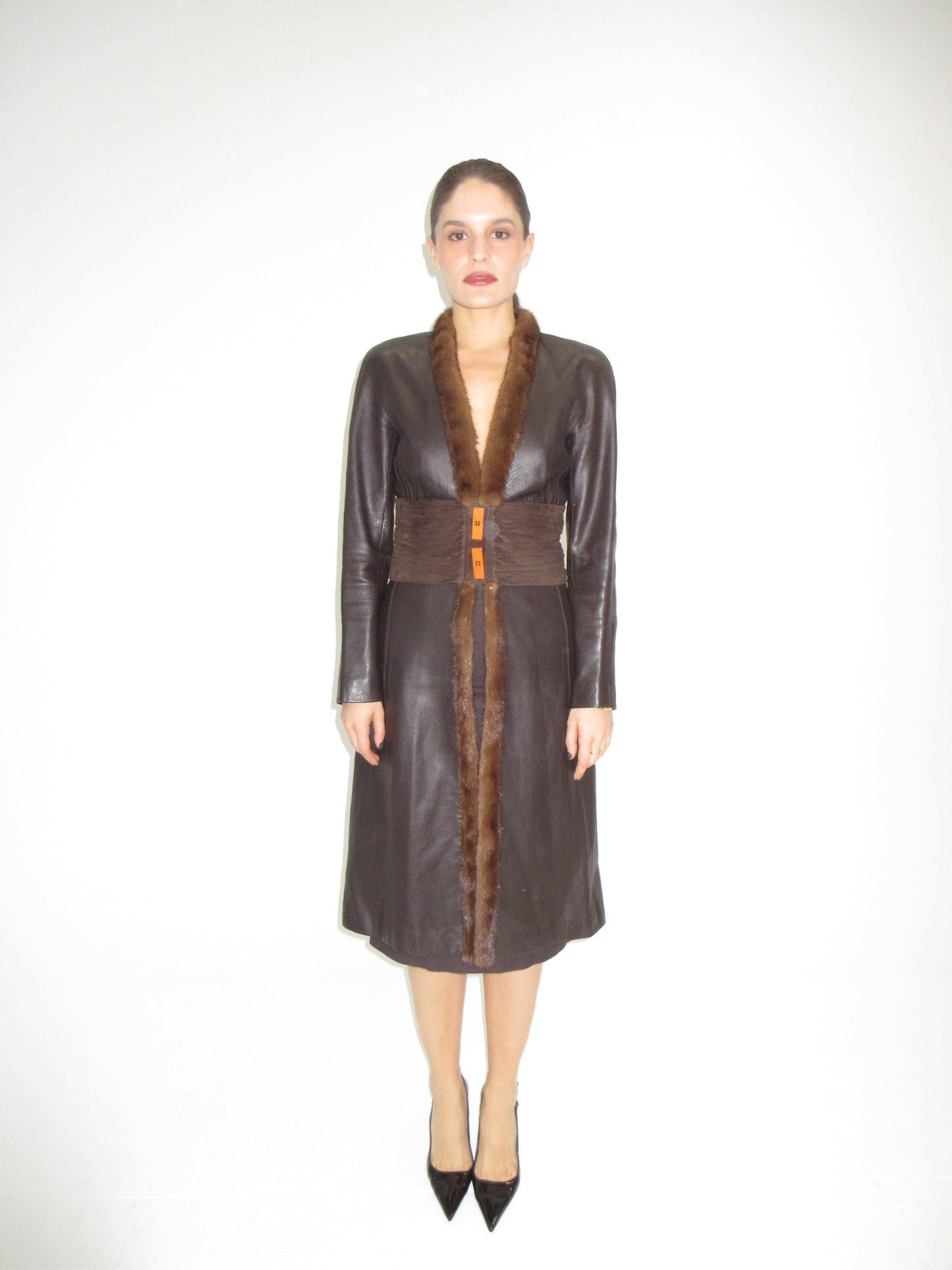 FW2003 Valentino fur and leather jacket