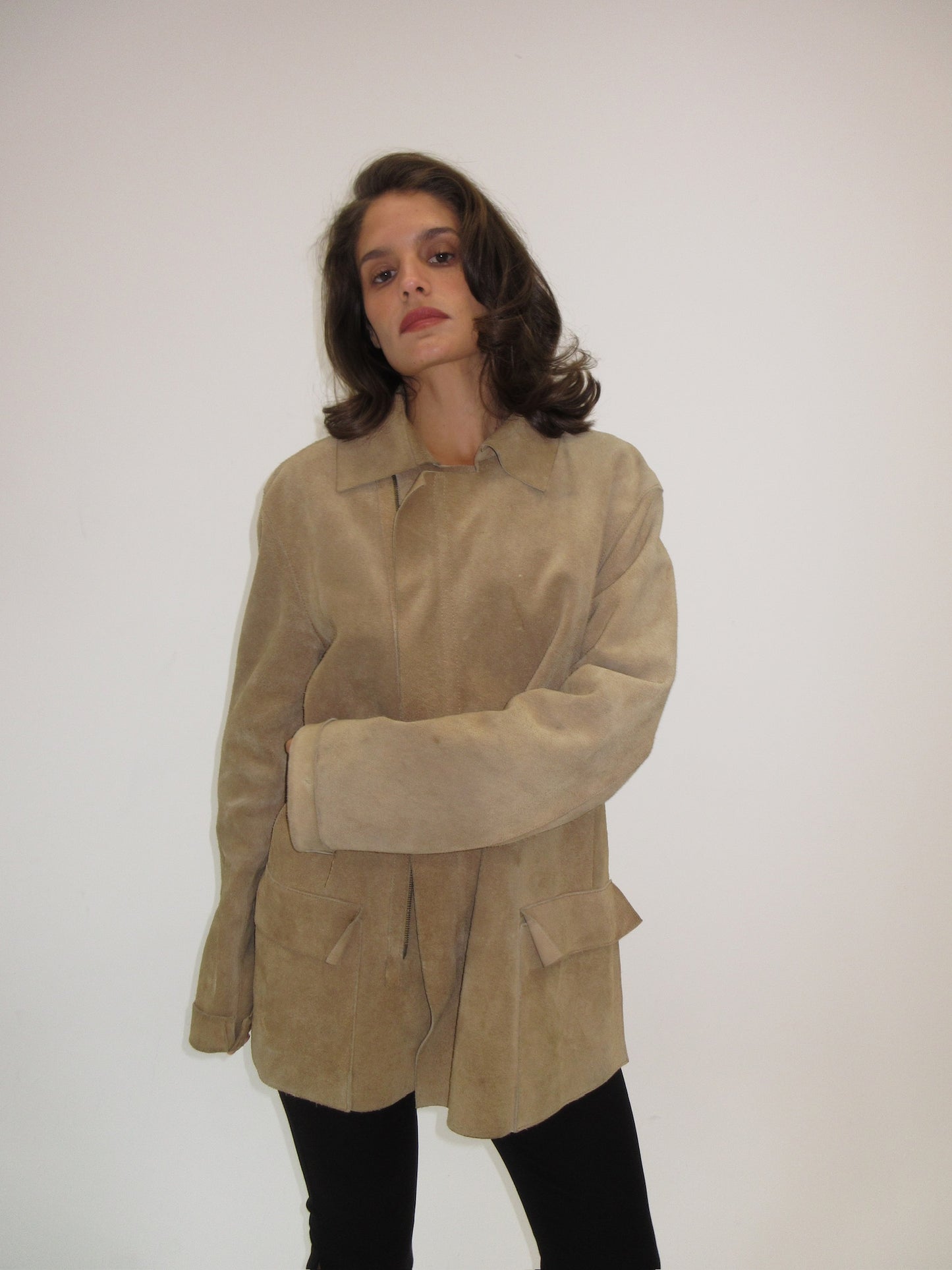 Vintage YSL suede jacket