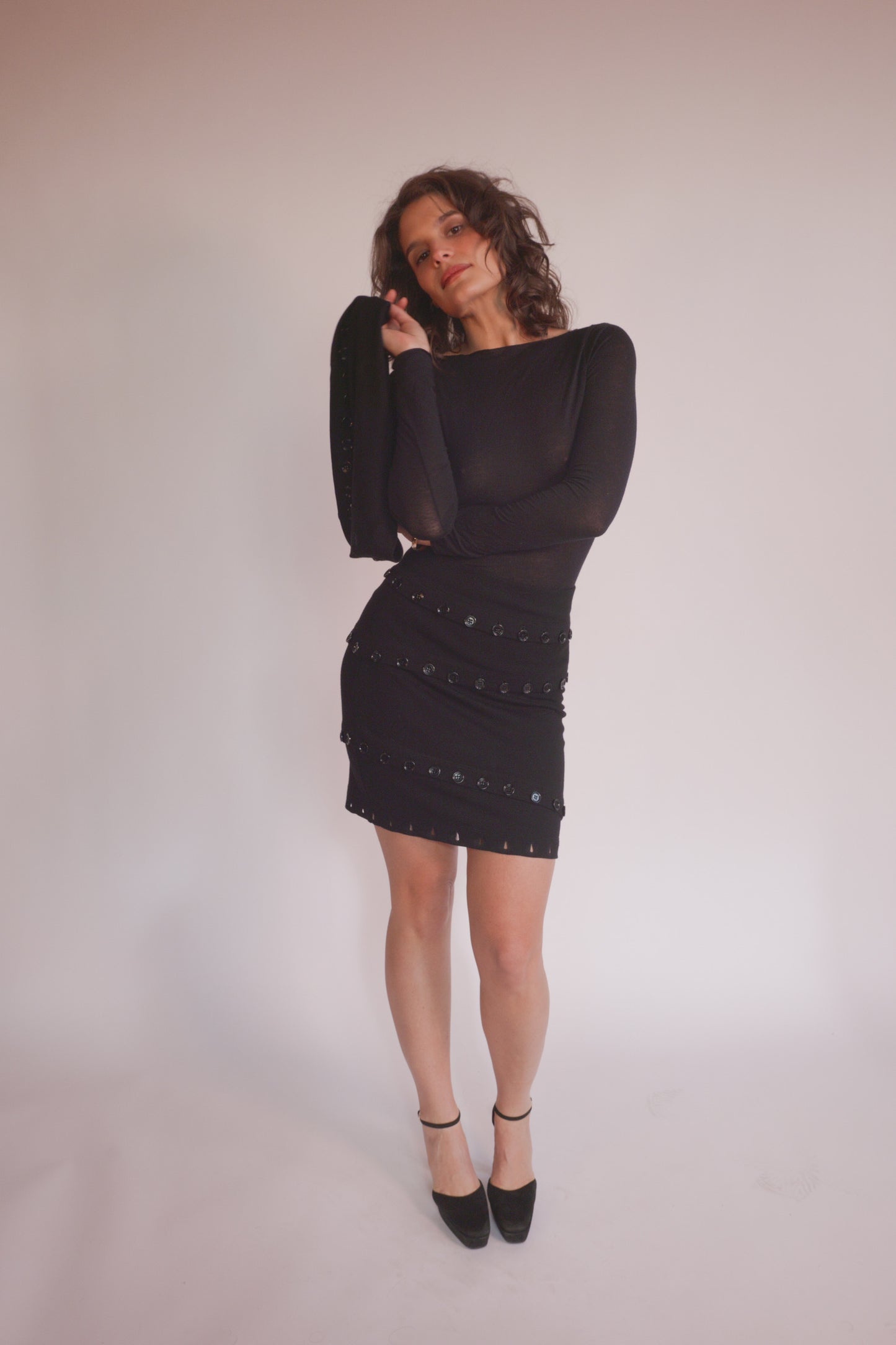 FW2003 Dolce & Gabbana transformable button away skirt