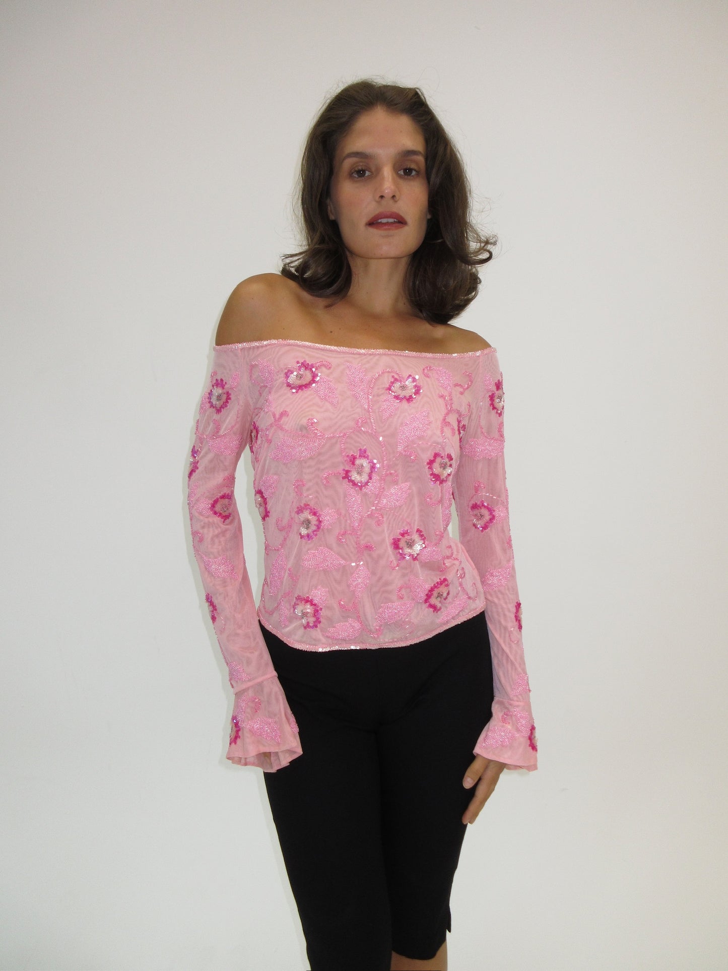 Vintage hand beaded Escada top