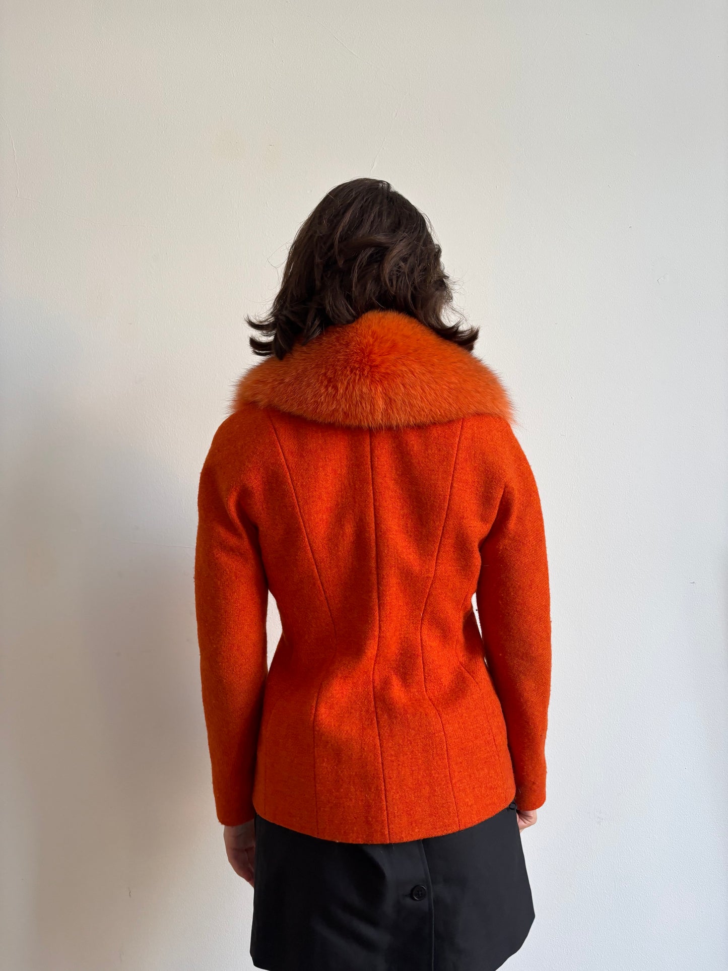 FW1998 Christian Dior by John Galliano orange fox fur jacket