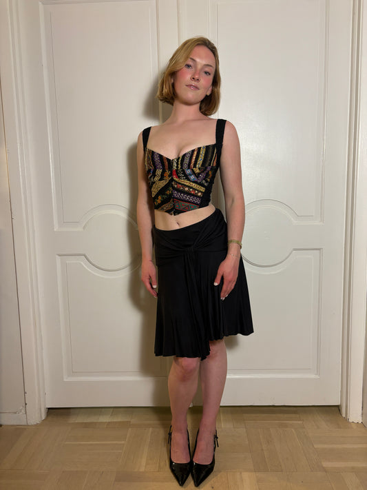 SS 2004 Runway Valentino Black skirt