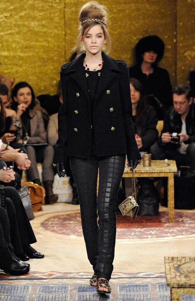Chanel Pre Fall 2011 Cashmere and Leather pants