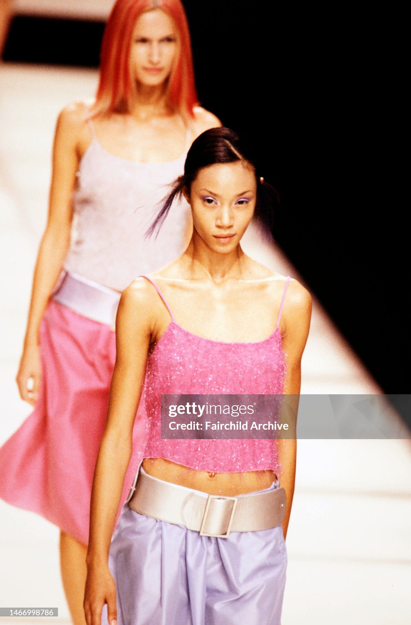 Stunning Emporio Armani SS2000 pink runway top