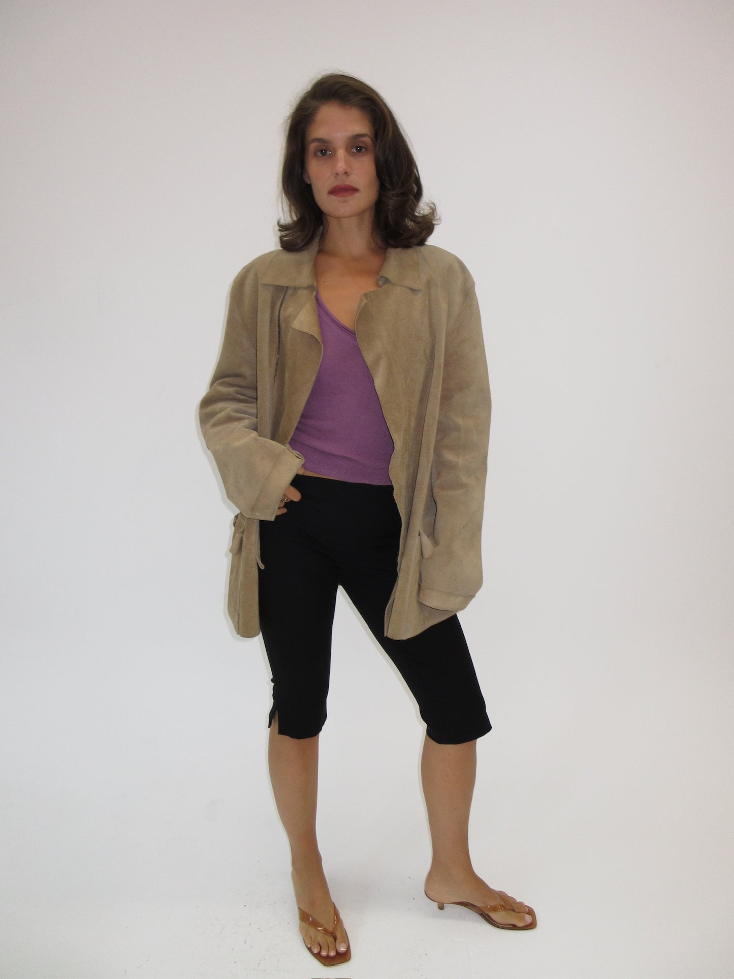 Vintage YSL suede jacket
