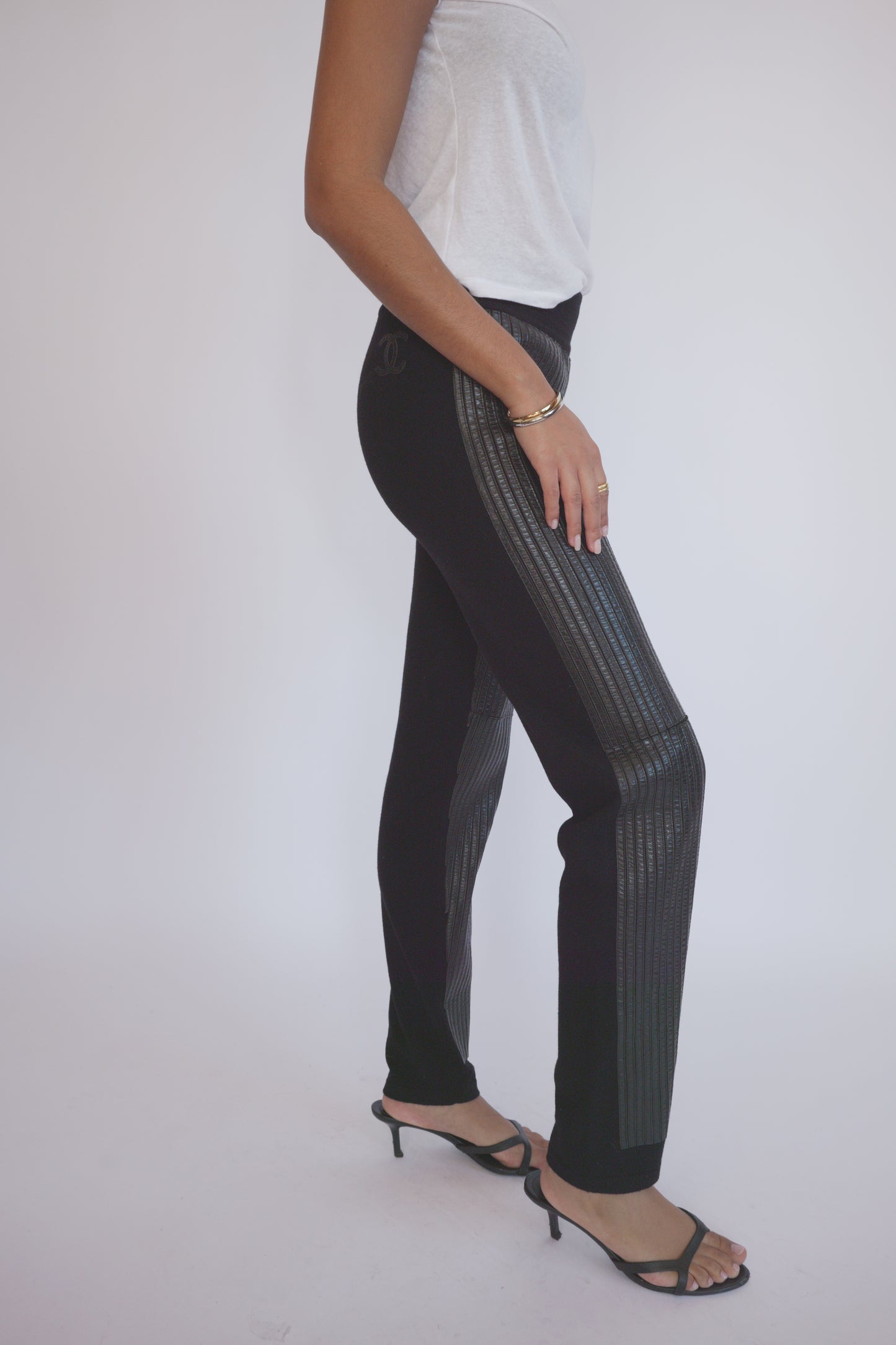 Chanel Pre Fall 2011 Cashmere and Leather pants