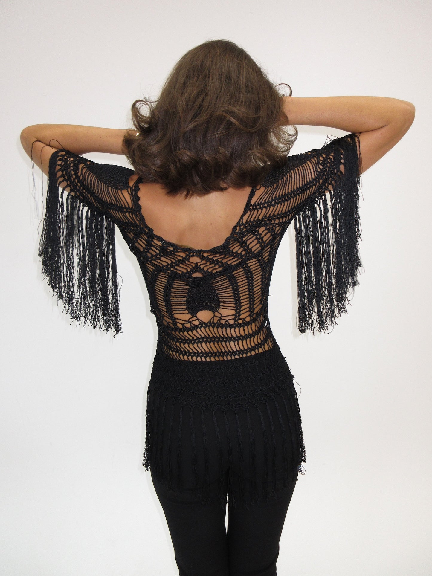 Vintage Roberto Cavalli Class crochet and beaded dress