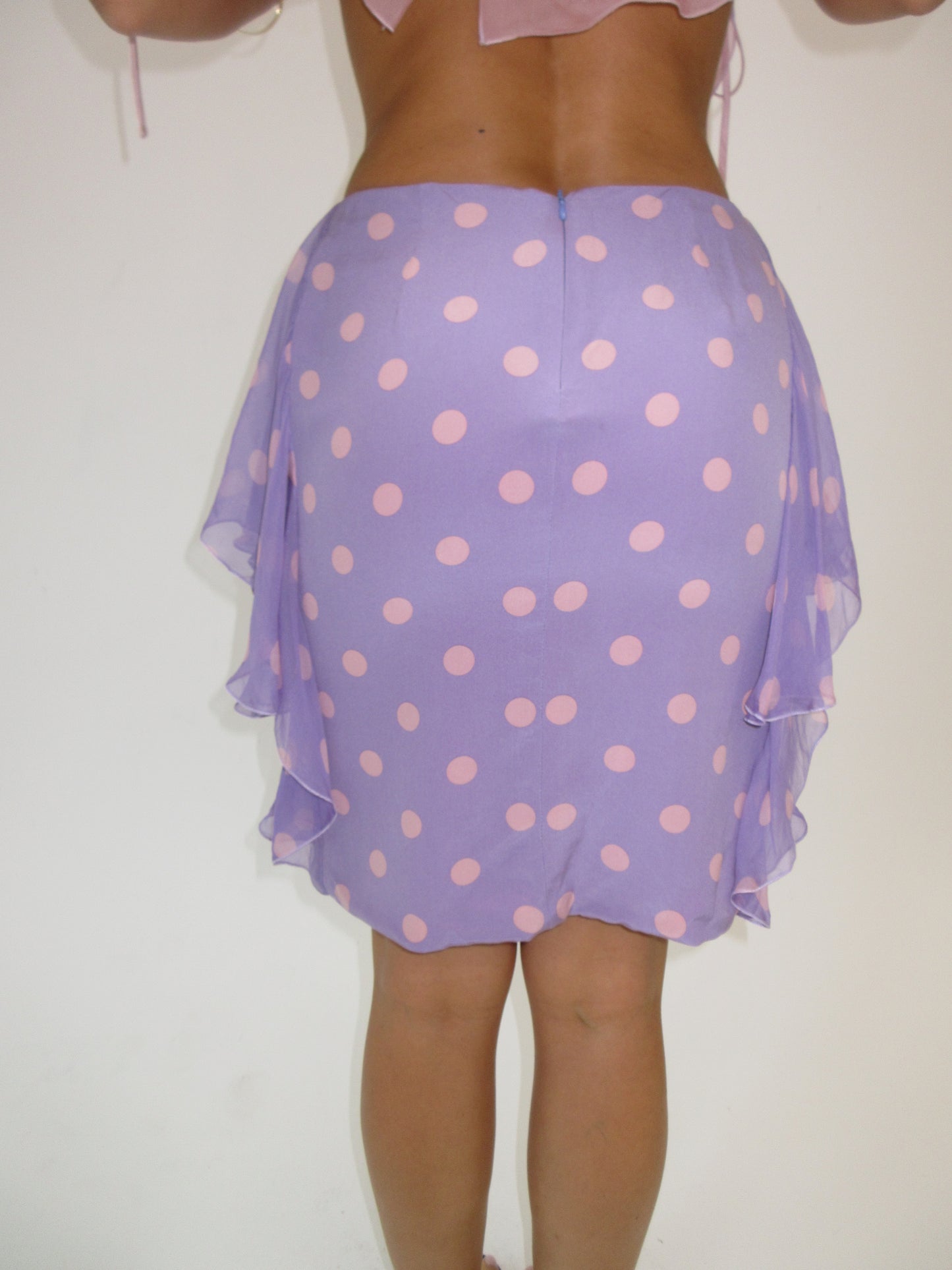 Vintage Valentino silk Polka dot skirt