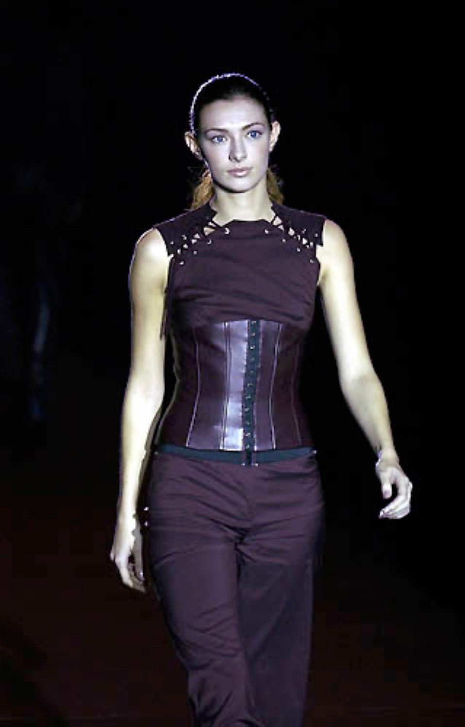 Amaya Arzuaga FW 2002 Leather Corset Top