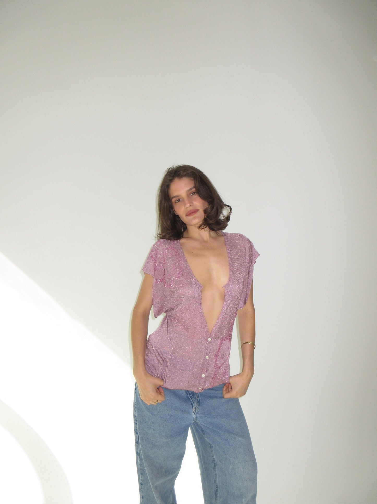 Vintage John Galliano purple sequined top