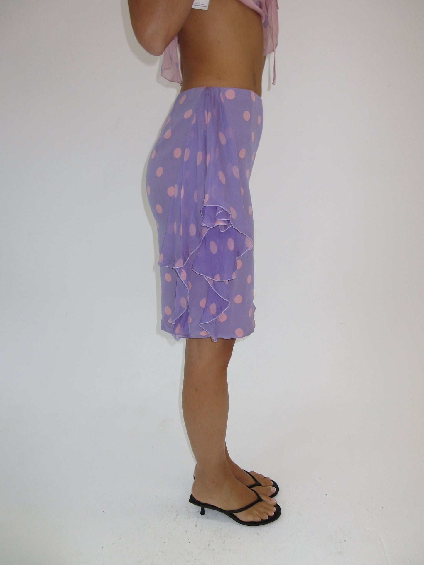 Vintage Valentino silk Polka dot skirt