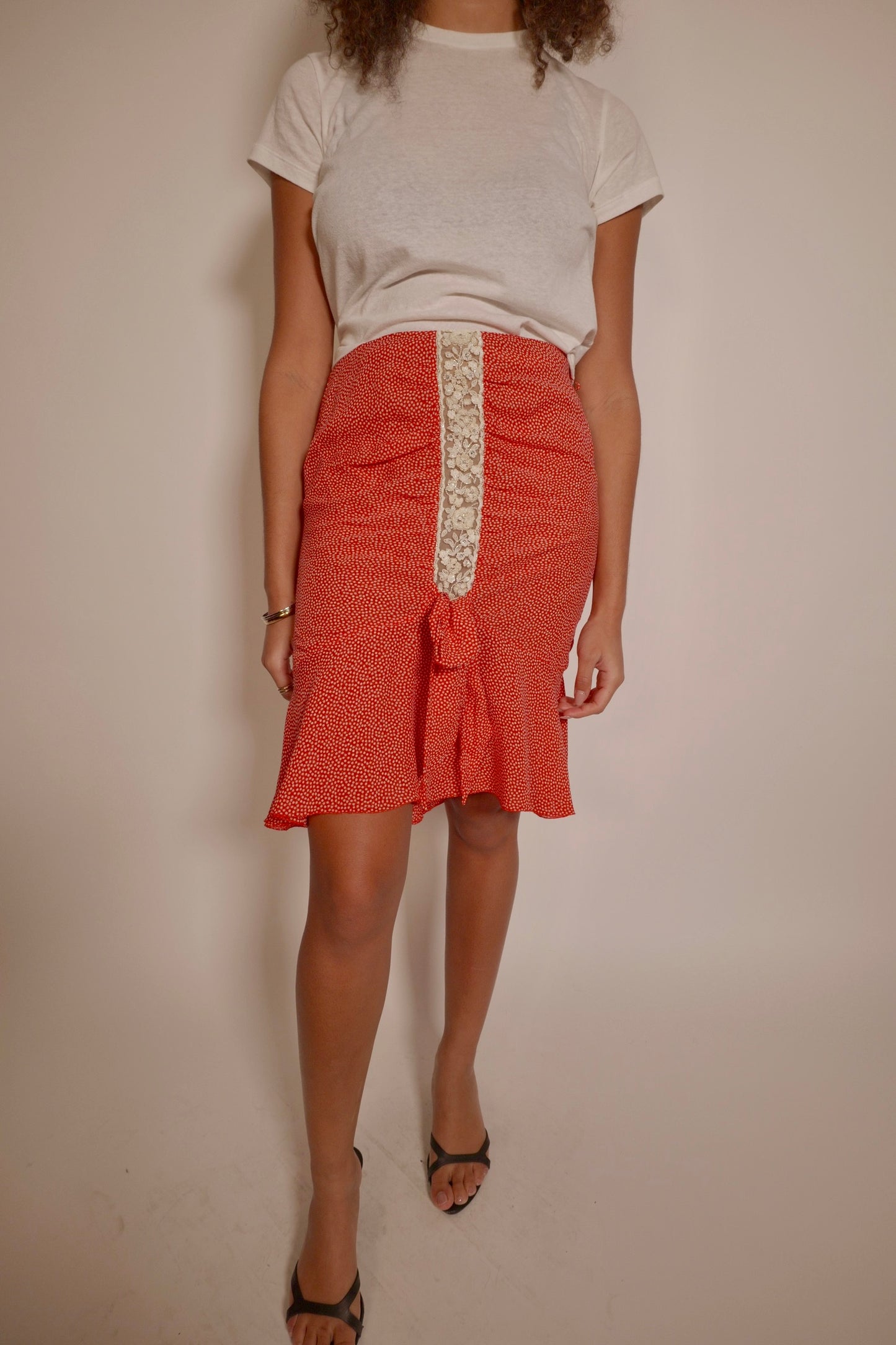 Vintage Valentino Silk Skirt with beading