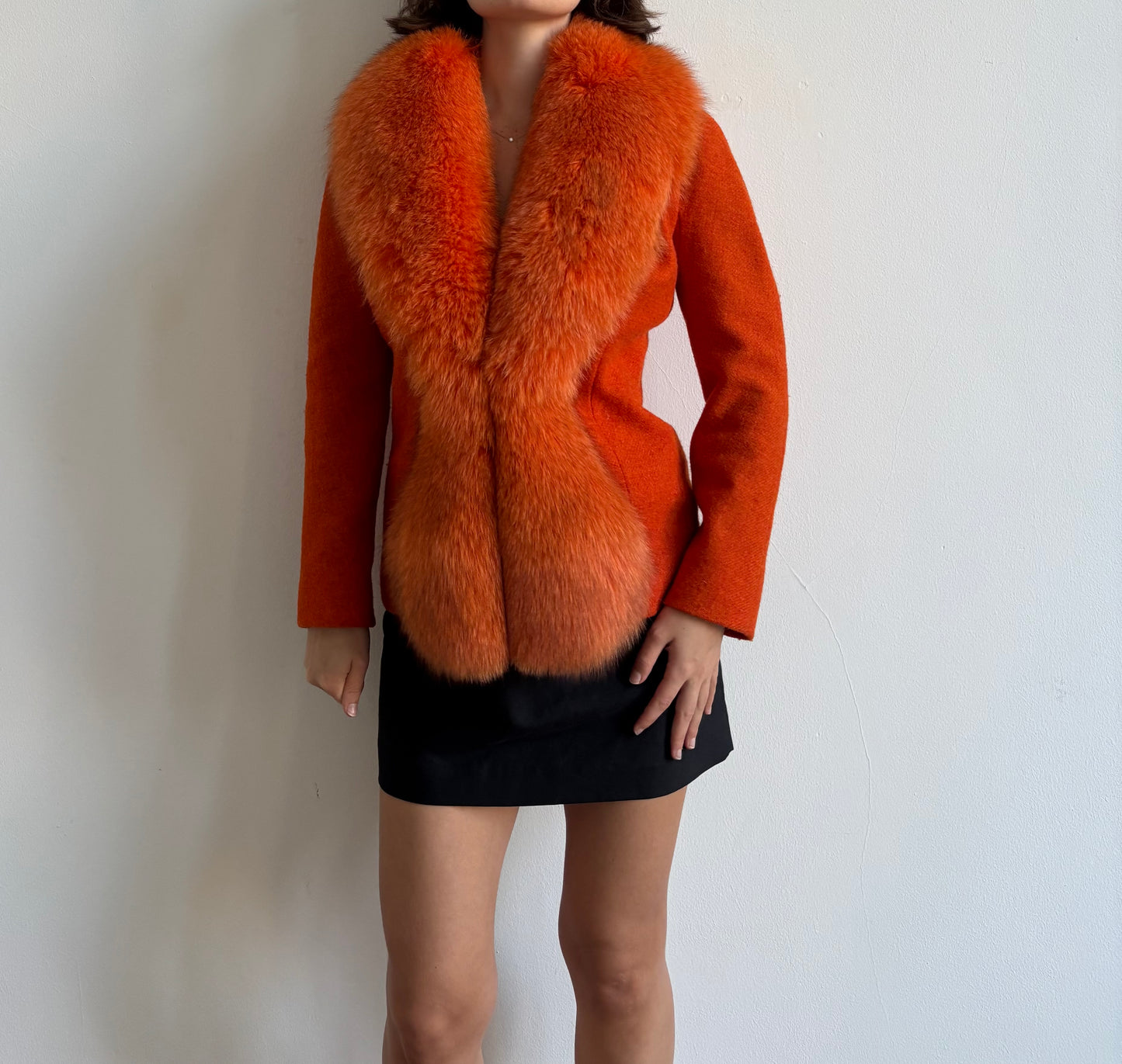 FW1998 Christian Dior by John Galliano orange fox fur jacket