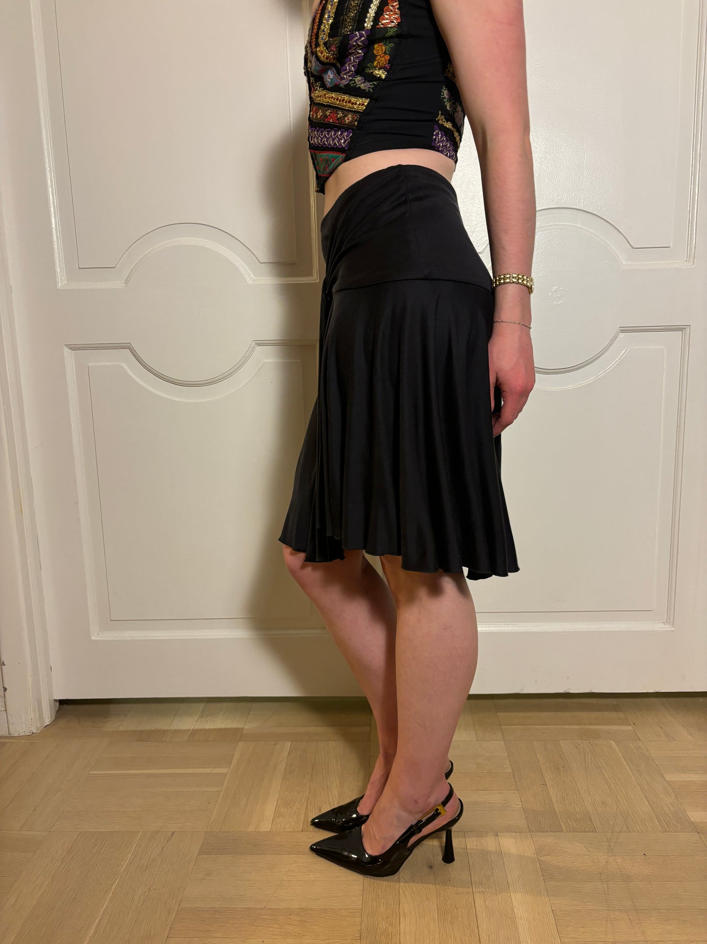 SS 2004 Runway Valentino Black skirt