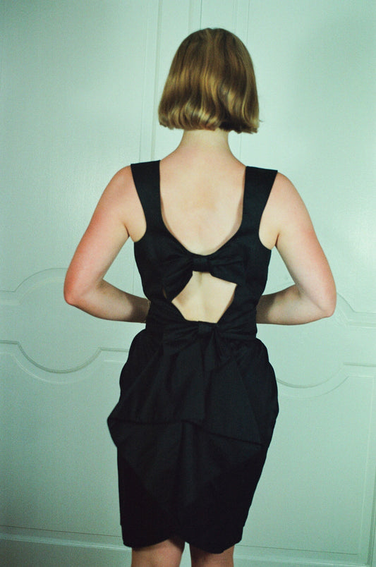 Vintage Thierry Mugler Black Dress with Bows