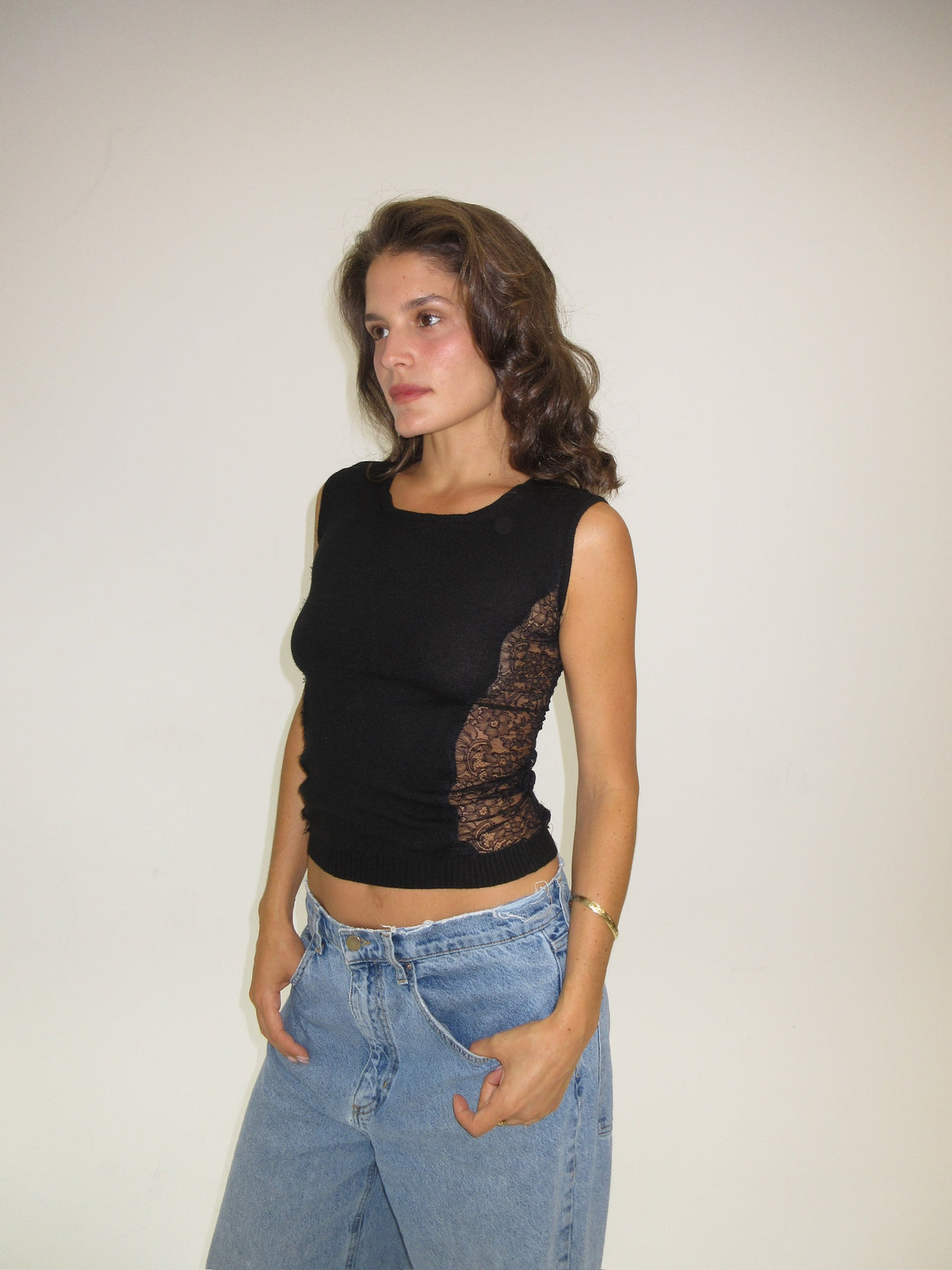 D&G Knit & Lace Tank top
