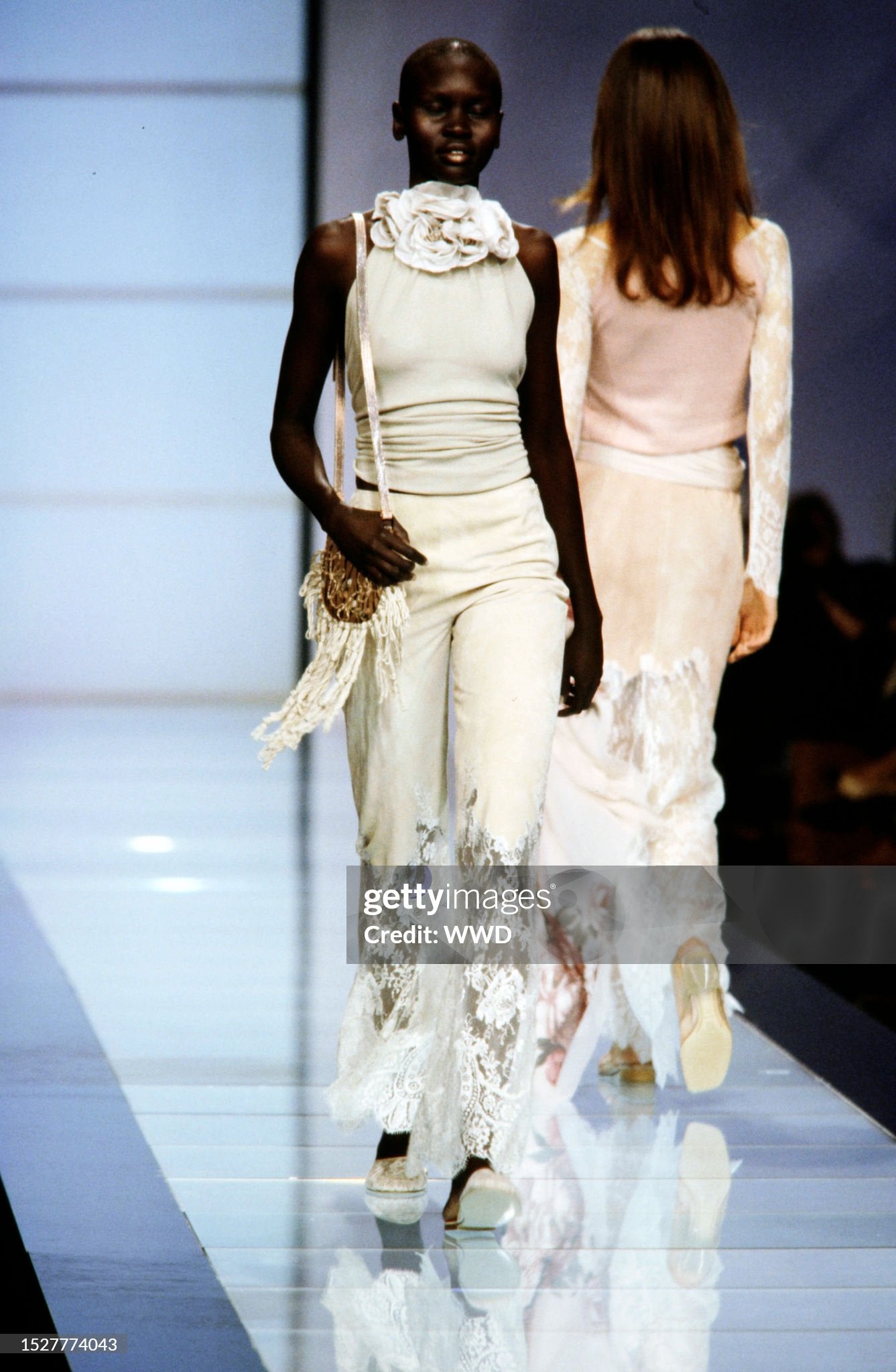 SS2000 Suede & Lace Valentino Runway Pants