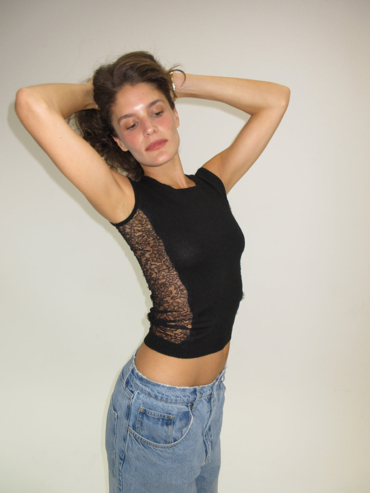 D&G Knit & Lace Tank top