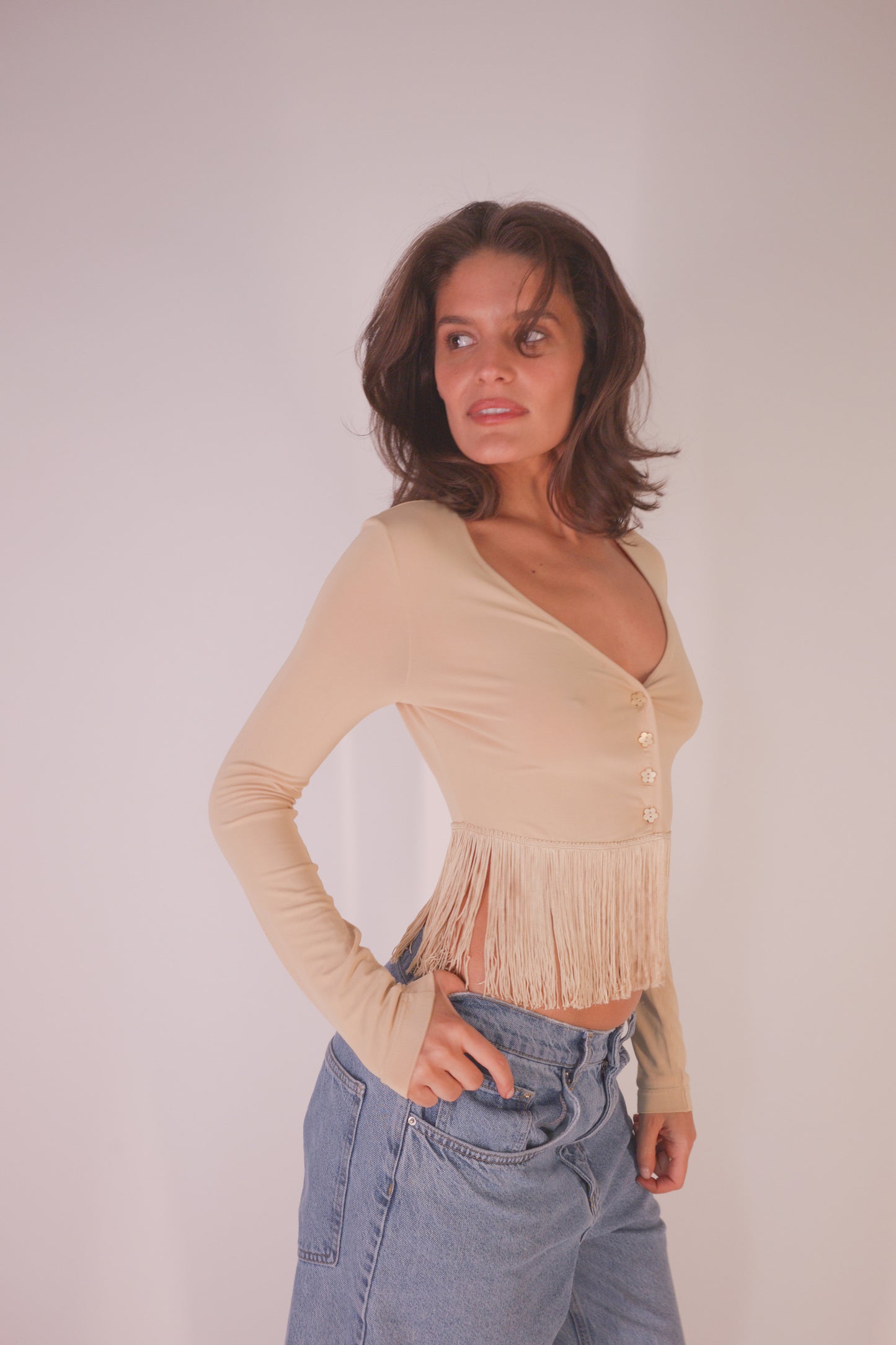 Vintage fringe Moschino top