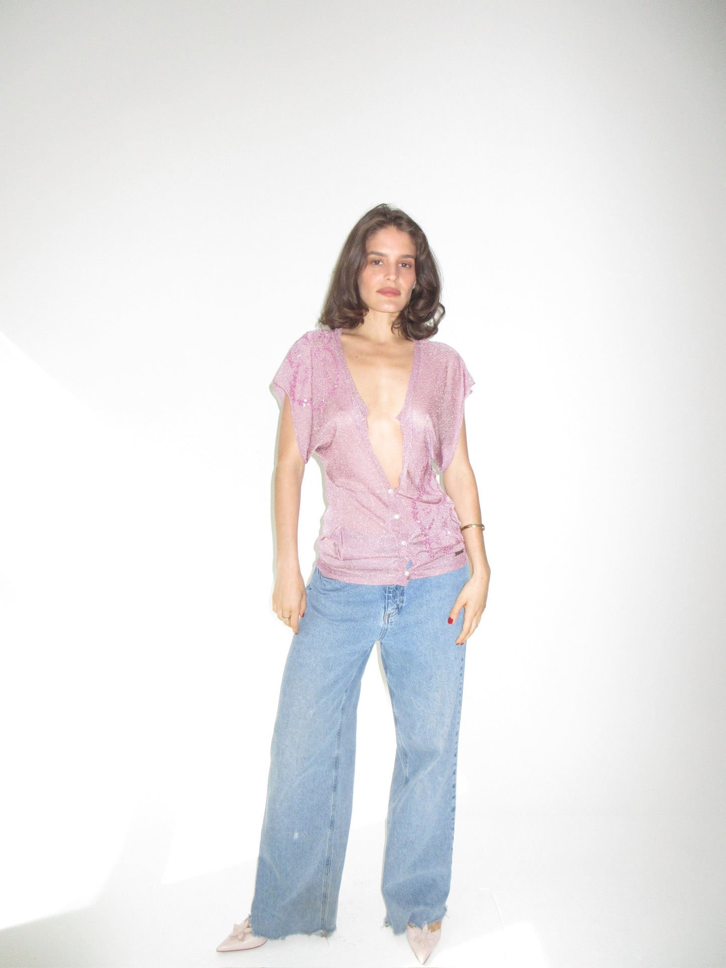 Vintage John Galliano purple sequined top