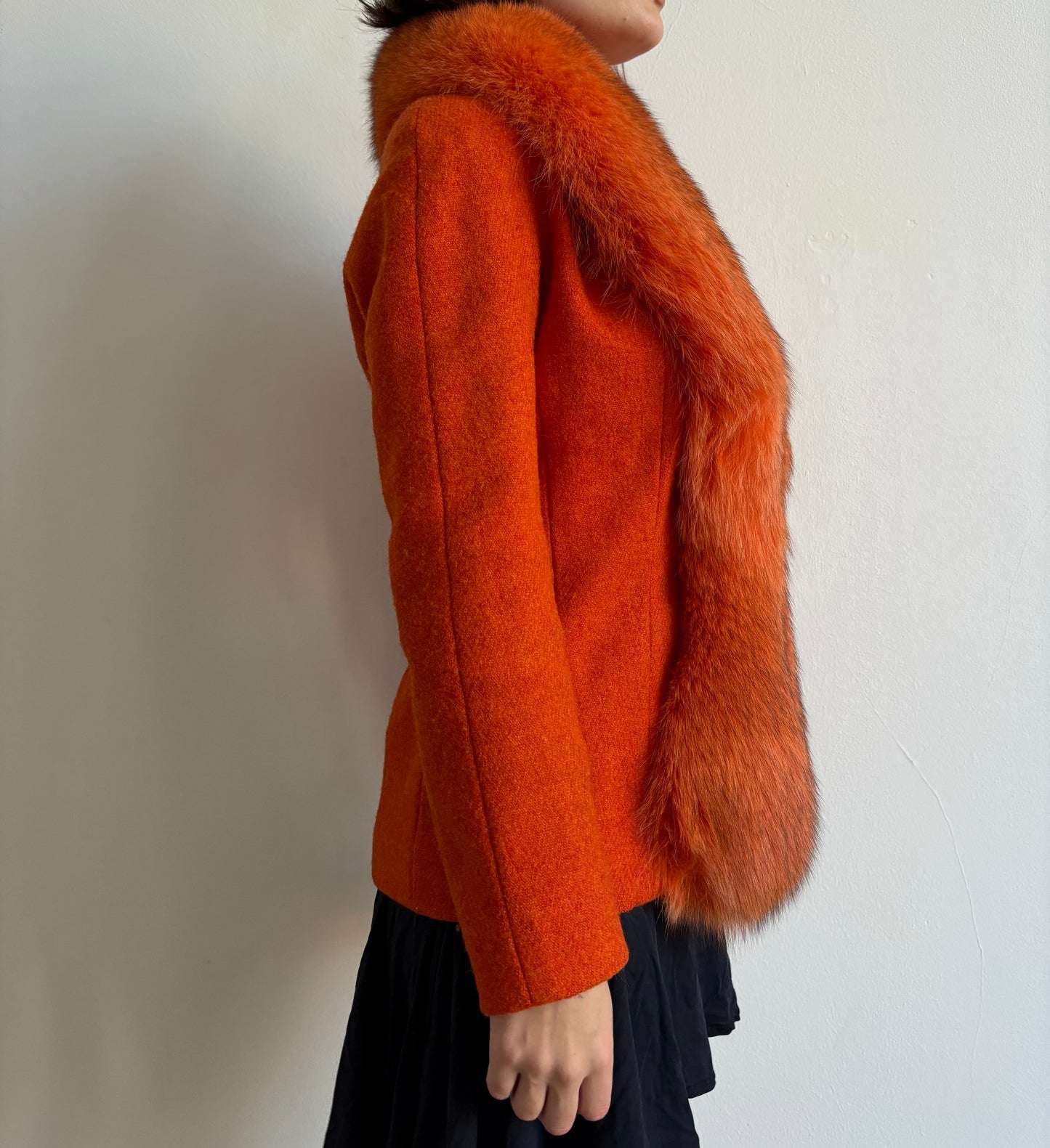 FW1998 Christian Dior by John Galliano orange fox fur jacket