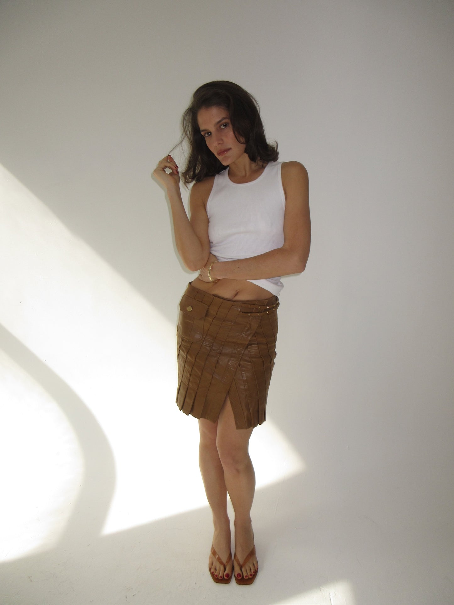 Vintage Gucci leather skirt