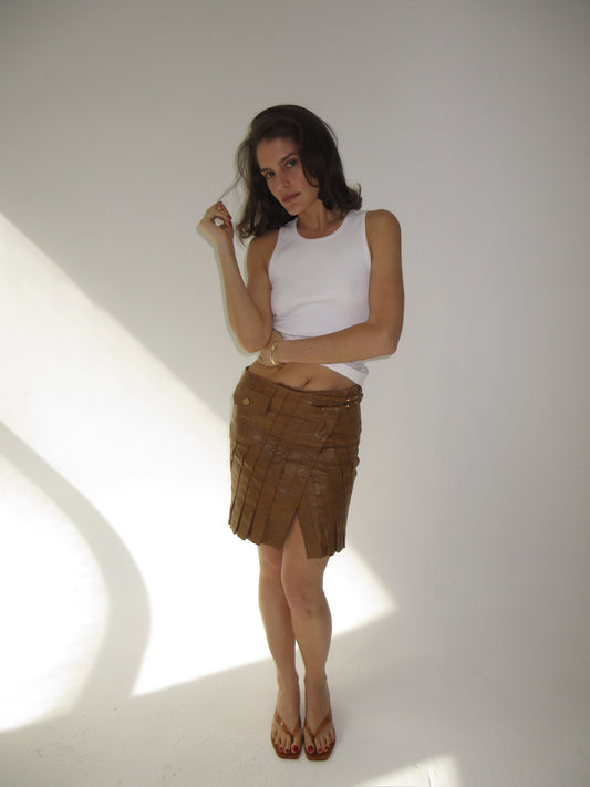 Vintage Gucci leather skirt