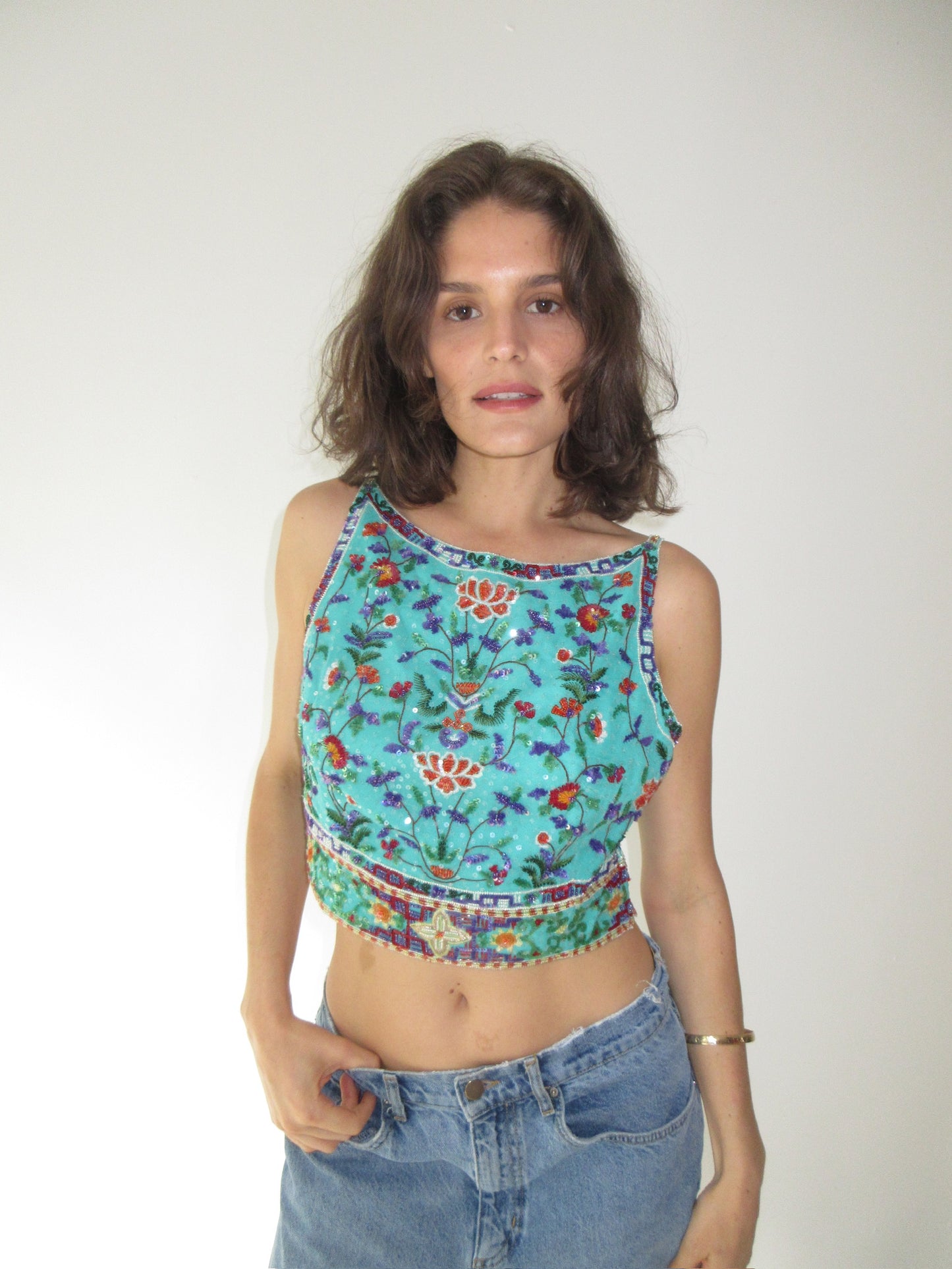 SS2001 Escada silk runway top