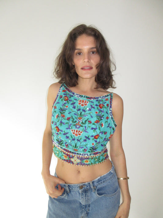 SS2001 Escada silk runway top