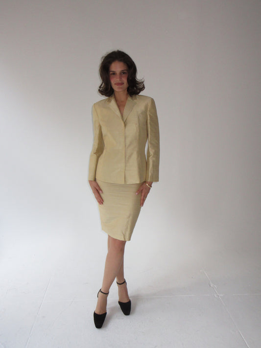 Vintage D&G silk skirt suit