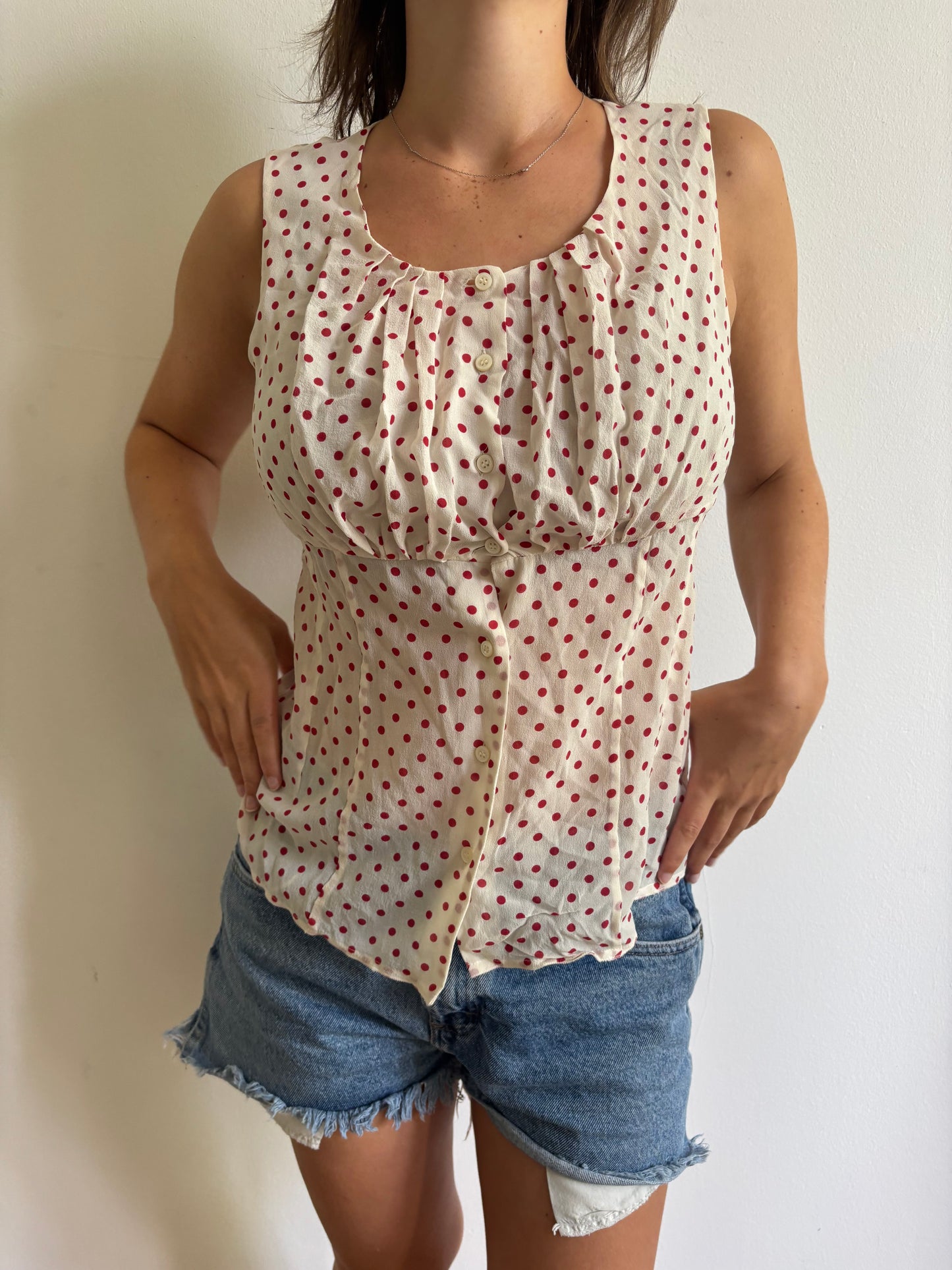 Vintage Prada Polka Dot Top