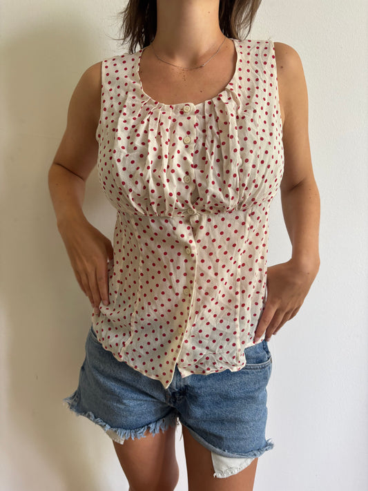 Vintage Prada Polka Dot Top