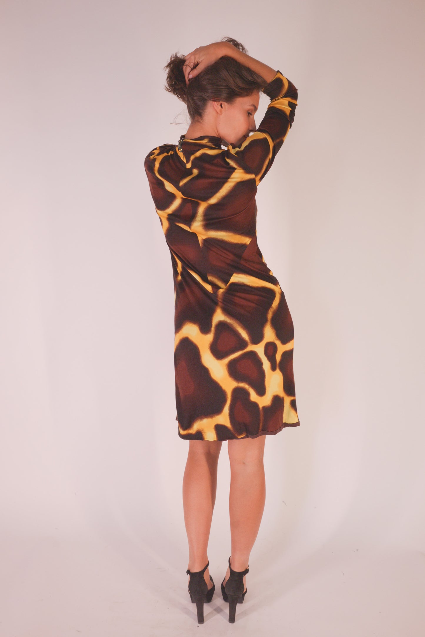 FW2000 Gianni Versace Couture Printed Dress