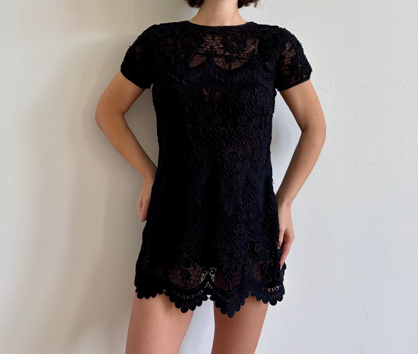 SS1990 Valentino lace mini dress