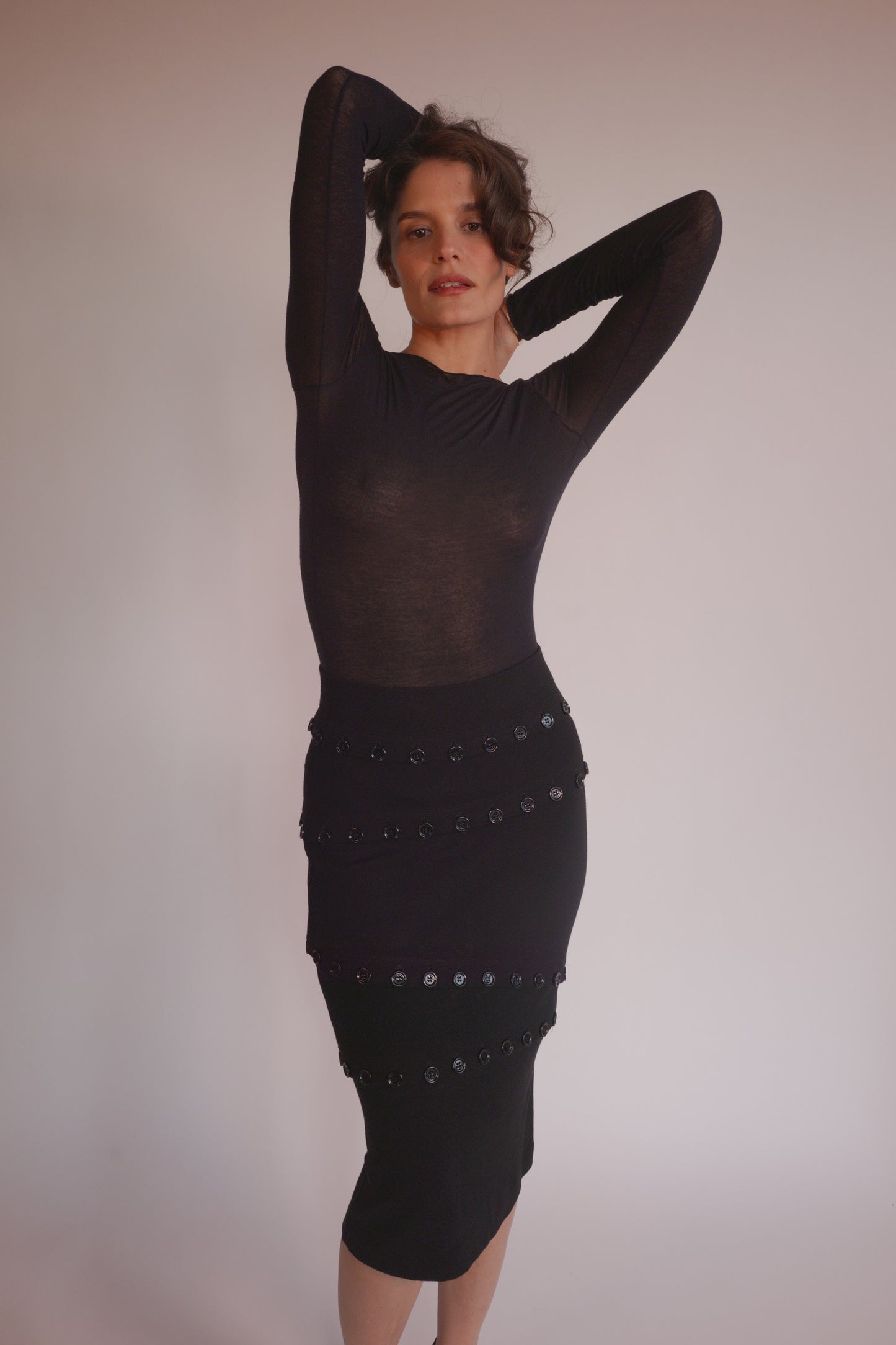 FW2003 Dolce & Gabbana transformable button away skirt