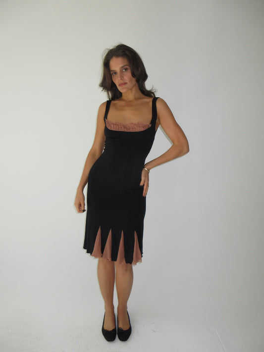 Vintage Alberta Ferretti milkmaid dress