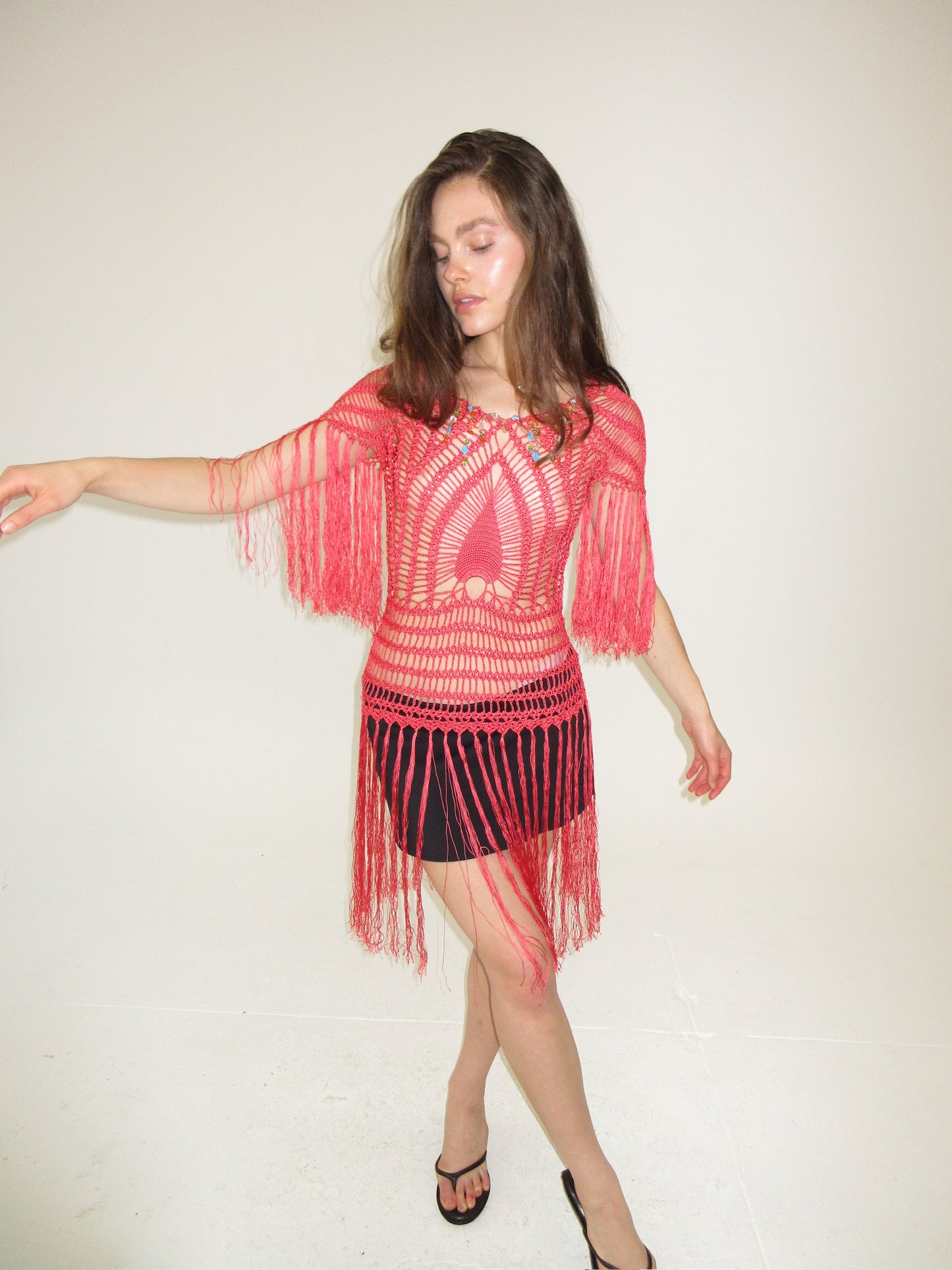Roberto Cavalli class crochet coverup