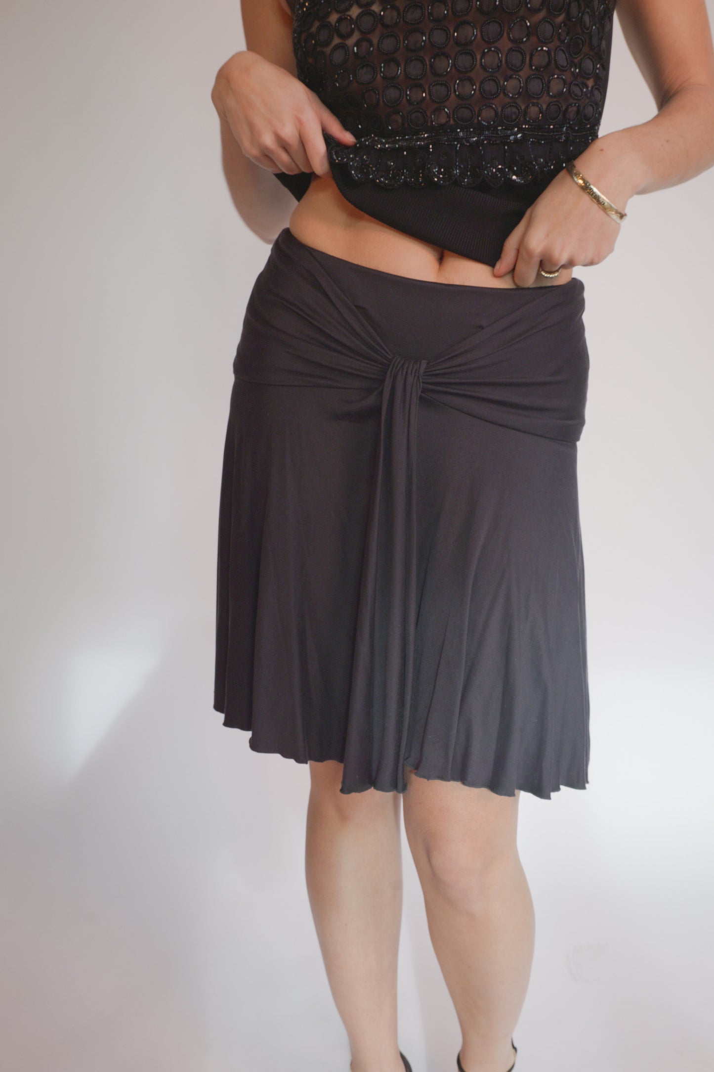 SS 2004 Runway Valentino Black skirt