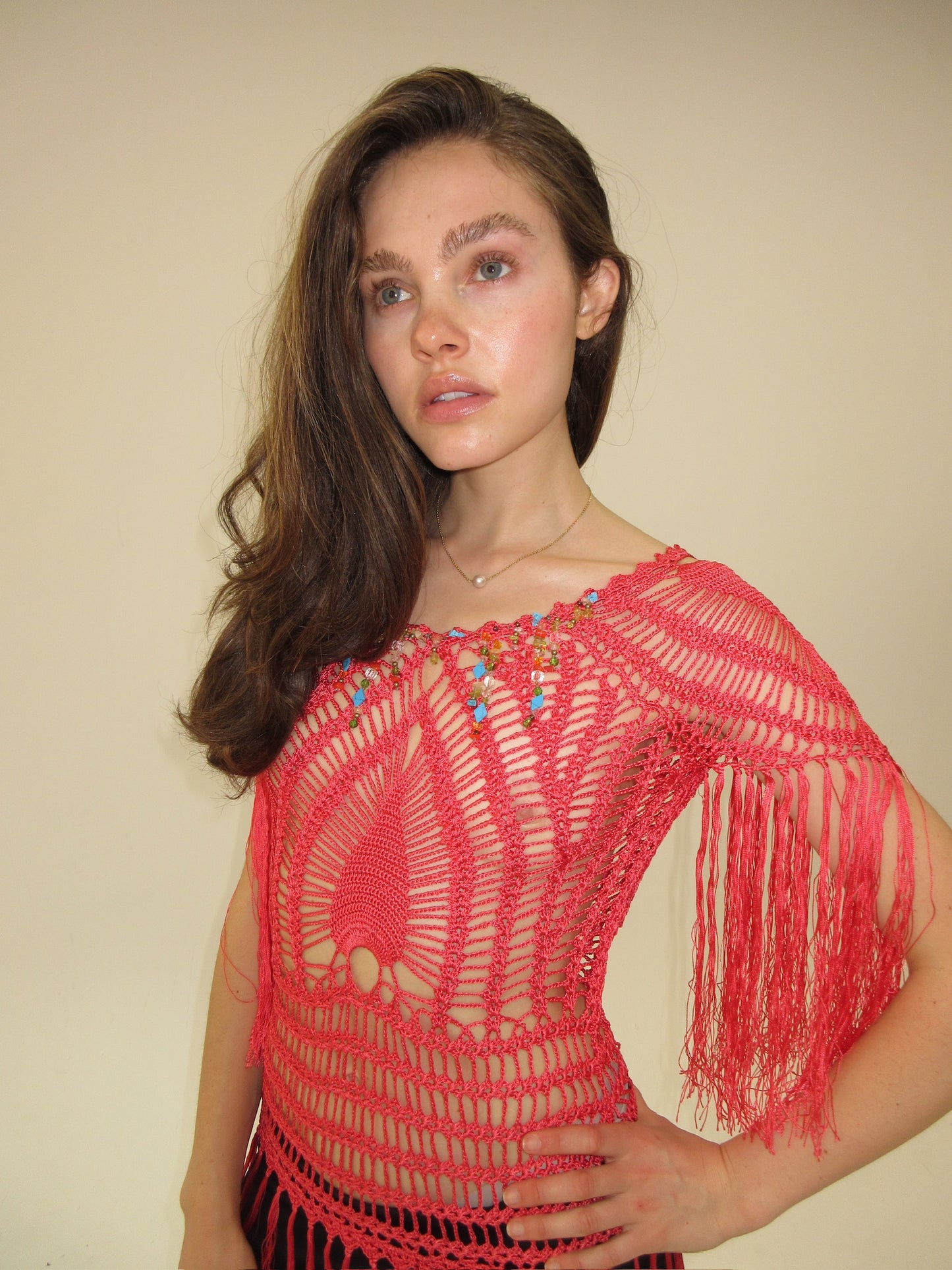 Roberto Cavalli class crochet coverup