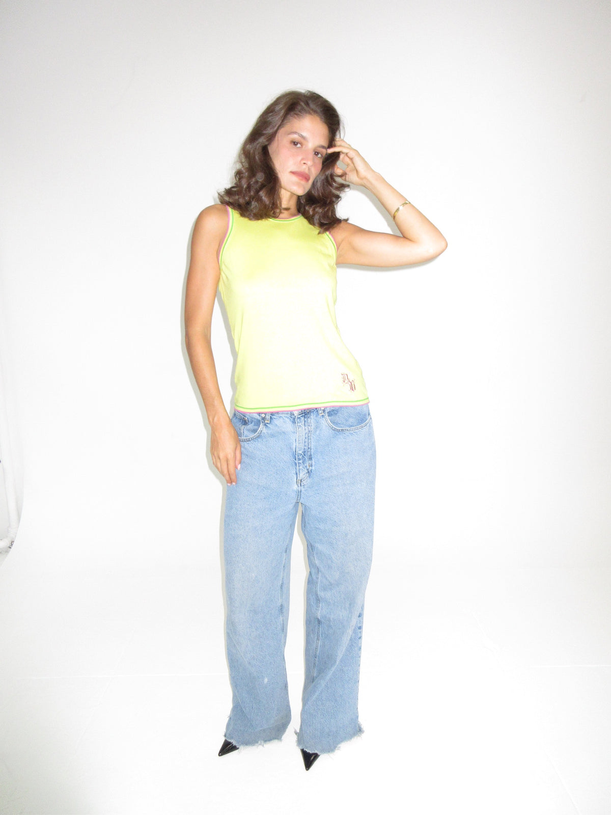 Gianni Versace Yellow Knit Tank top