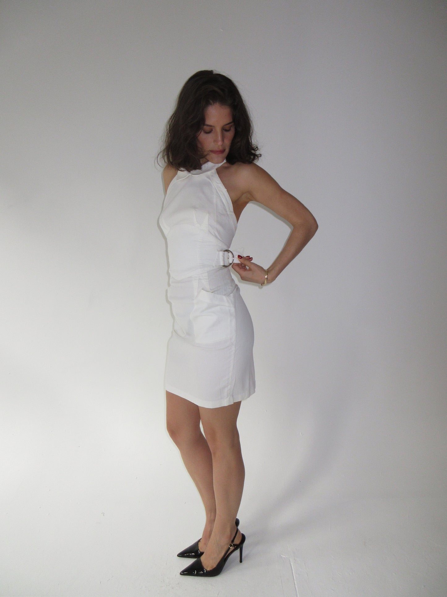 1982 Thierry Mugler white dress